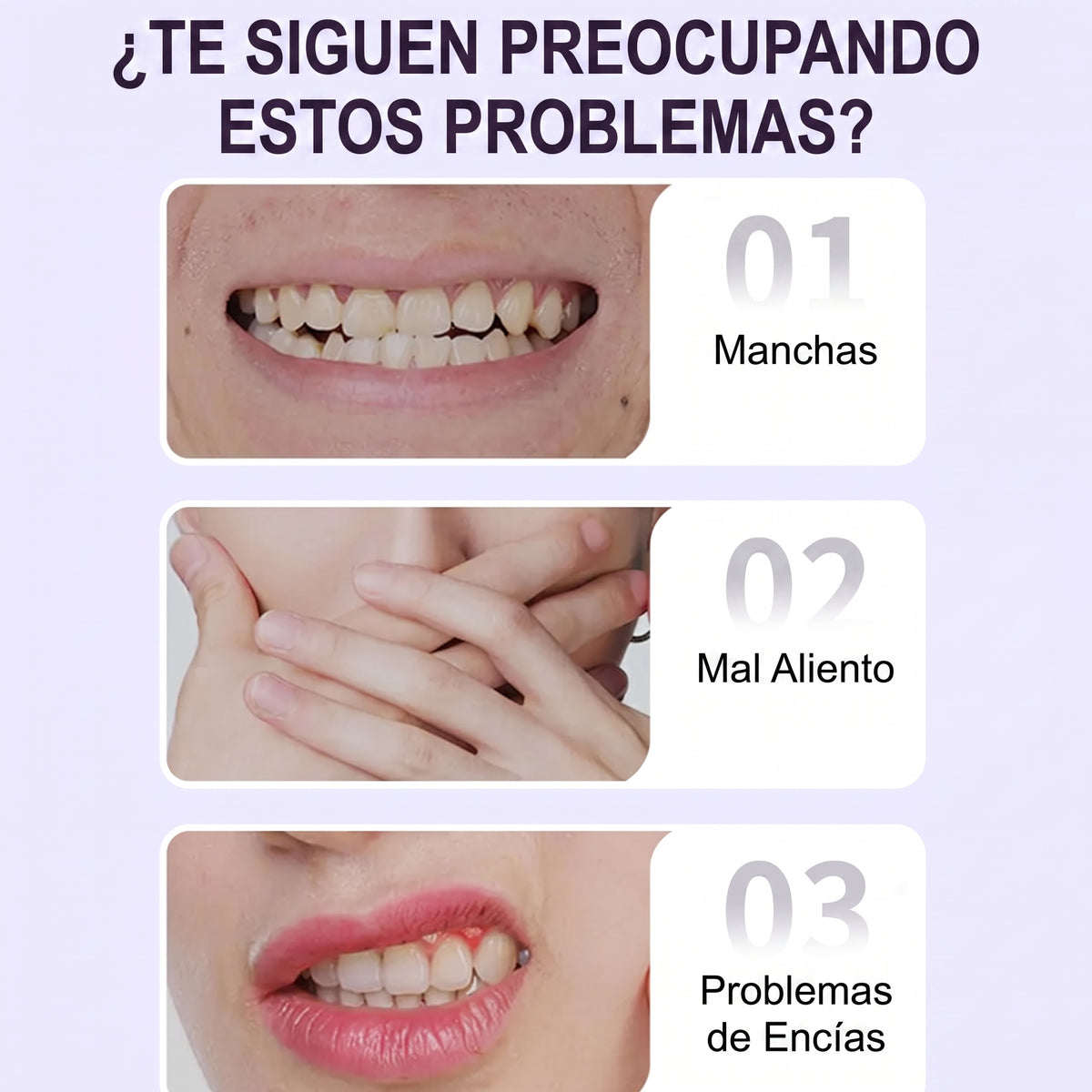 Yasenshi blanqueador dental — manchas, mal aliento y encías