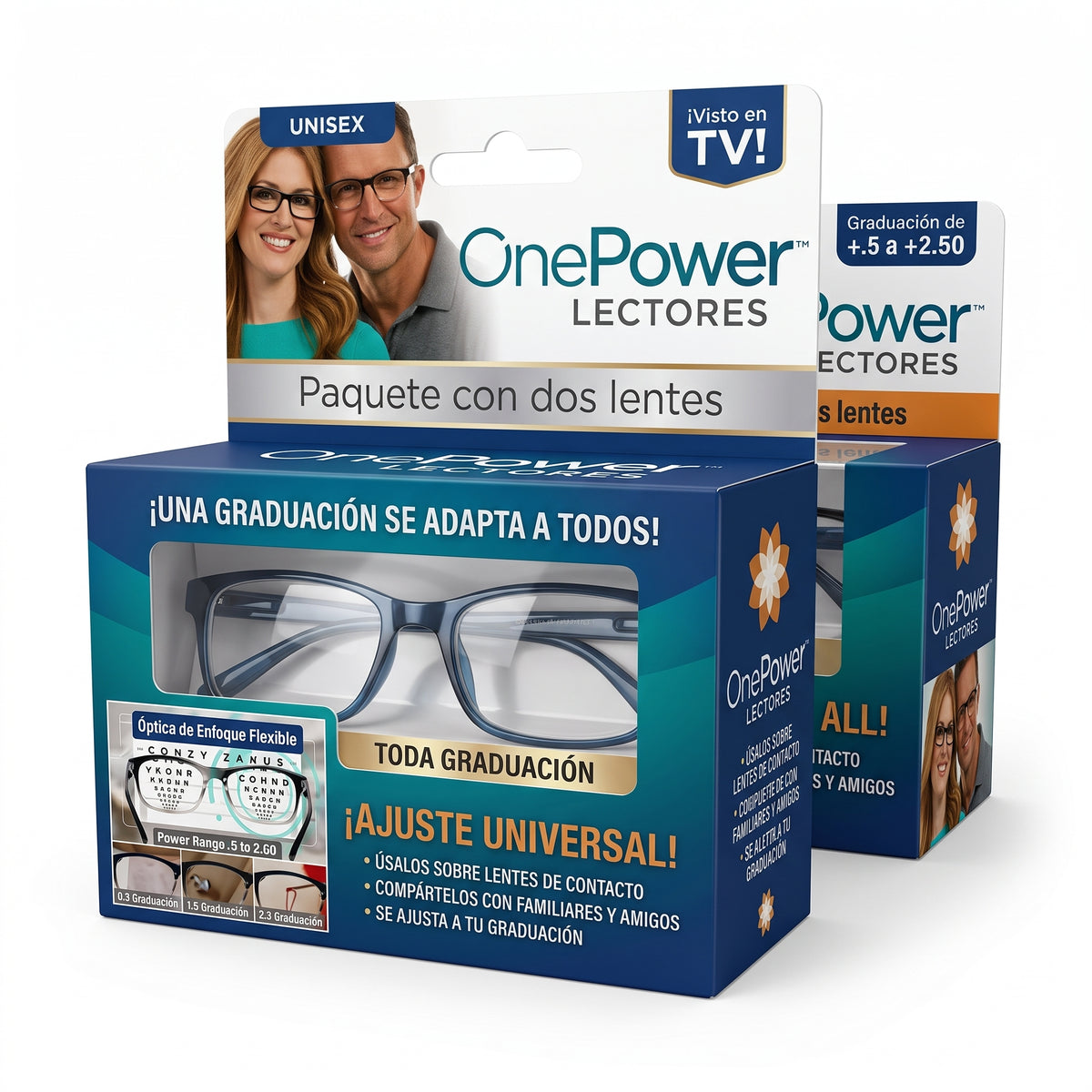 Paquete 2 Lentes One Power — Se Ajustan Solos a Tu Graduación