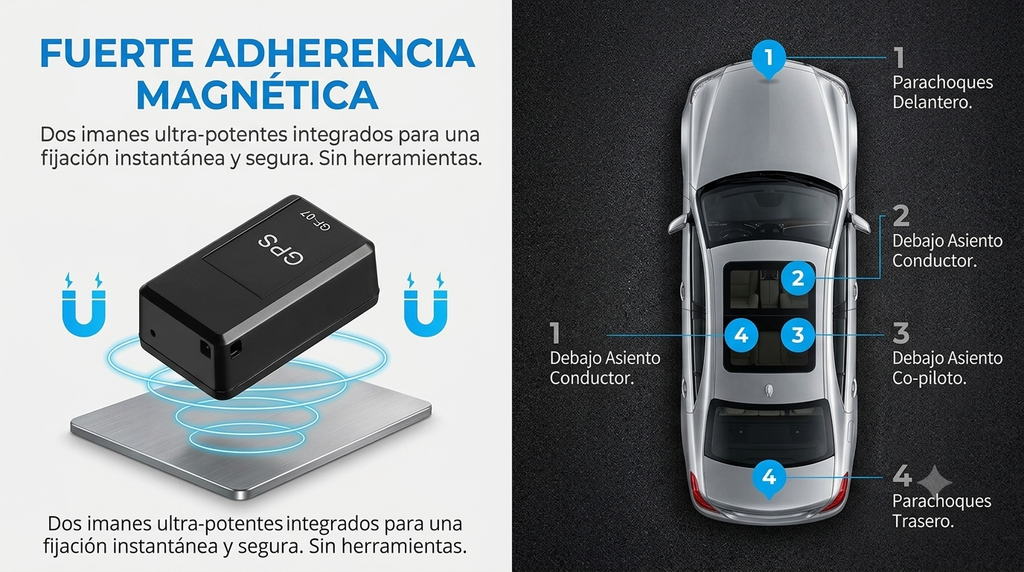 Mini GPS Magnético Oculto — Sabe Dónde Está Todo lo que Amas, en Tiempo Real